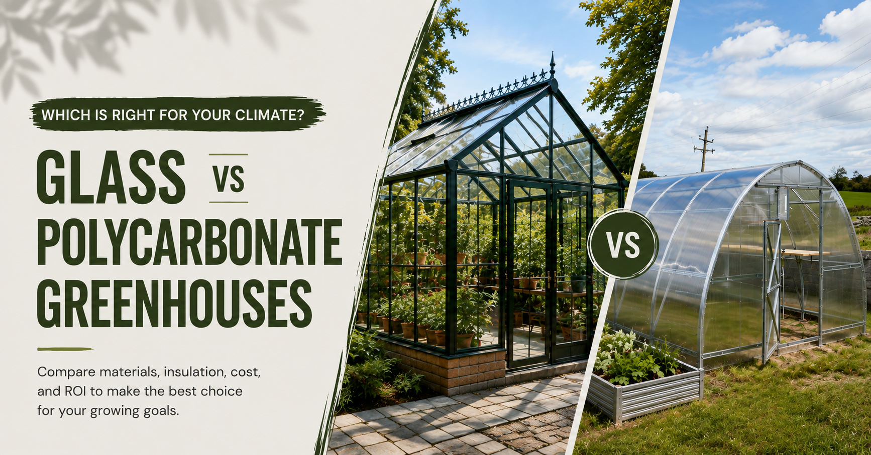 Glass vs Polycarbonate Greenhouses: Which Is Right for Your Climate?