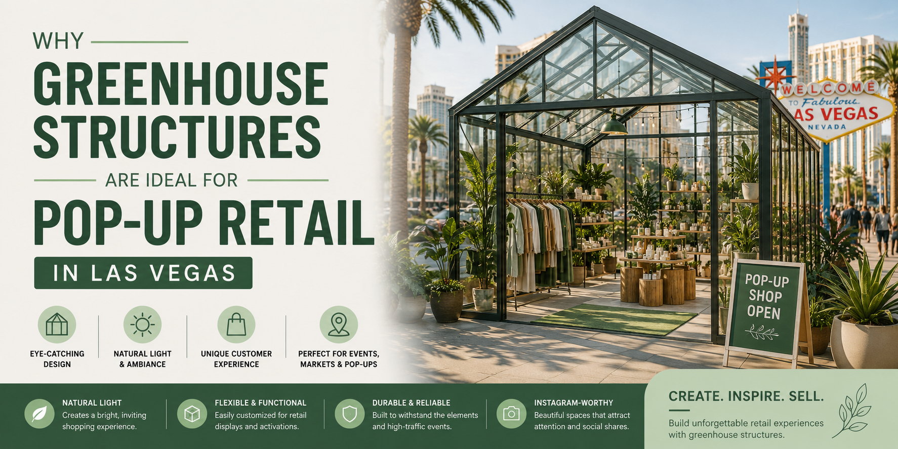 Why Greenhouse Structures Are Ideal for Pop-Up Retail in Las Vegas