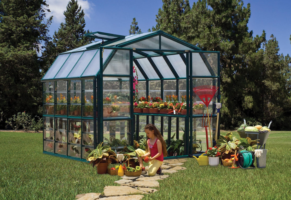 Grand Gardener 2™ Resin 8x8x8.ft Greenhouse - Dive To Garden