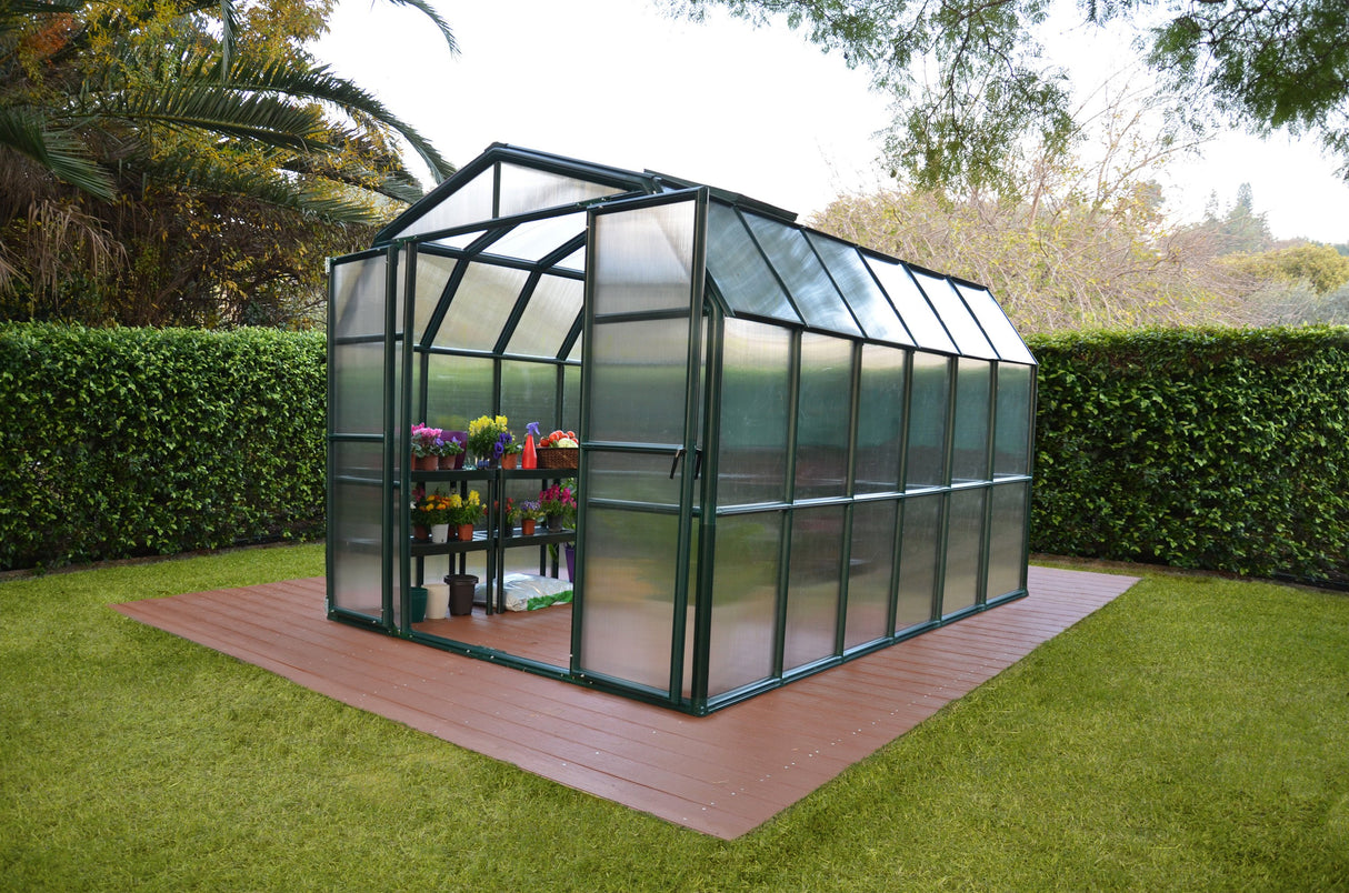 Grand Gardener 2™ Resin 8x8x12.ft Greenhouse - Dive To Garden