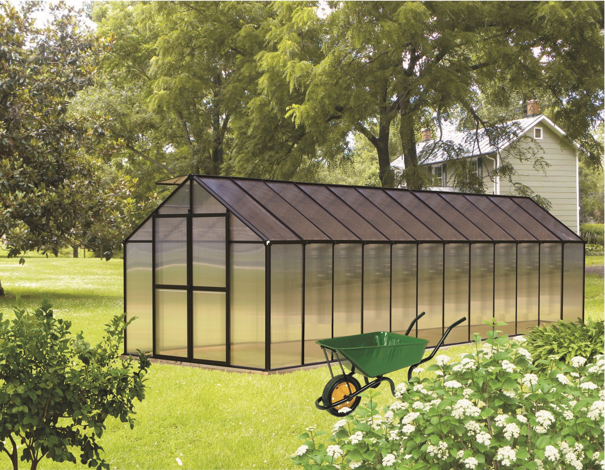 MONT™ 8'x8'x24'.ft Black Frame Greenhouse