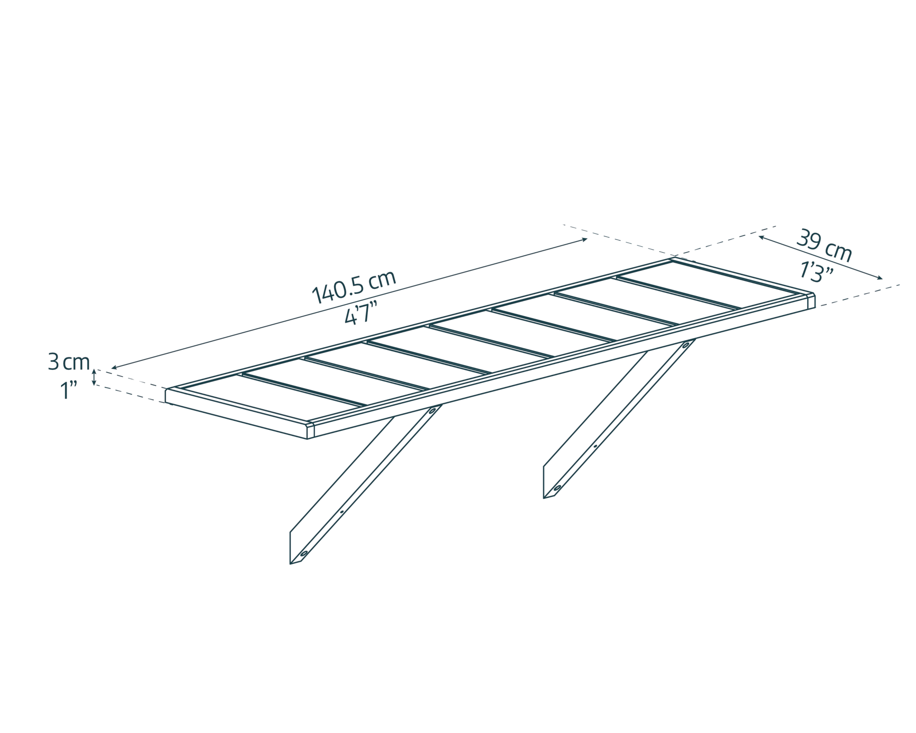 Wooden Shelf Kit for Natura Greenhouse