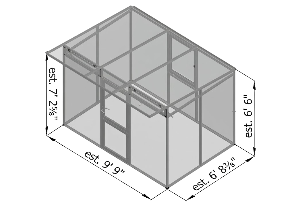 Santini II 10x7x7 Superior Insulation Greenhouse