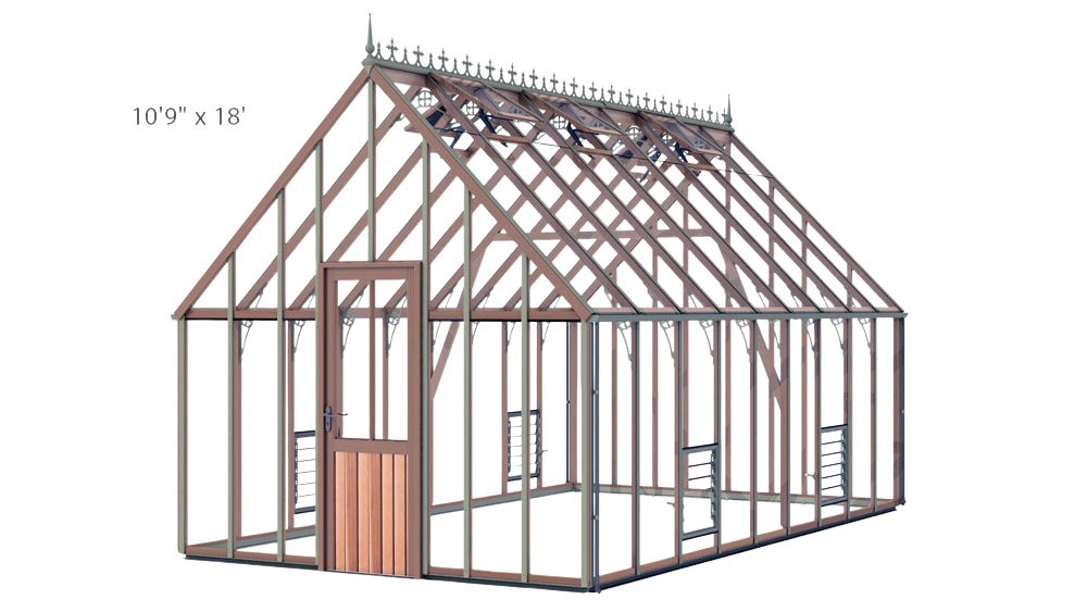 Lancing 10.ft Wide Cedar Premium Greenhouse