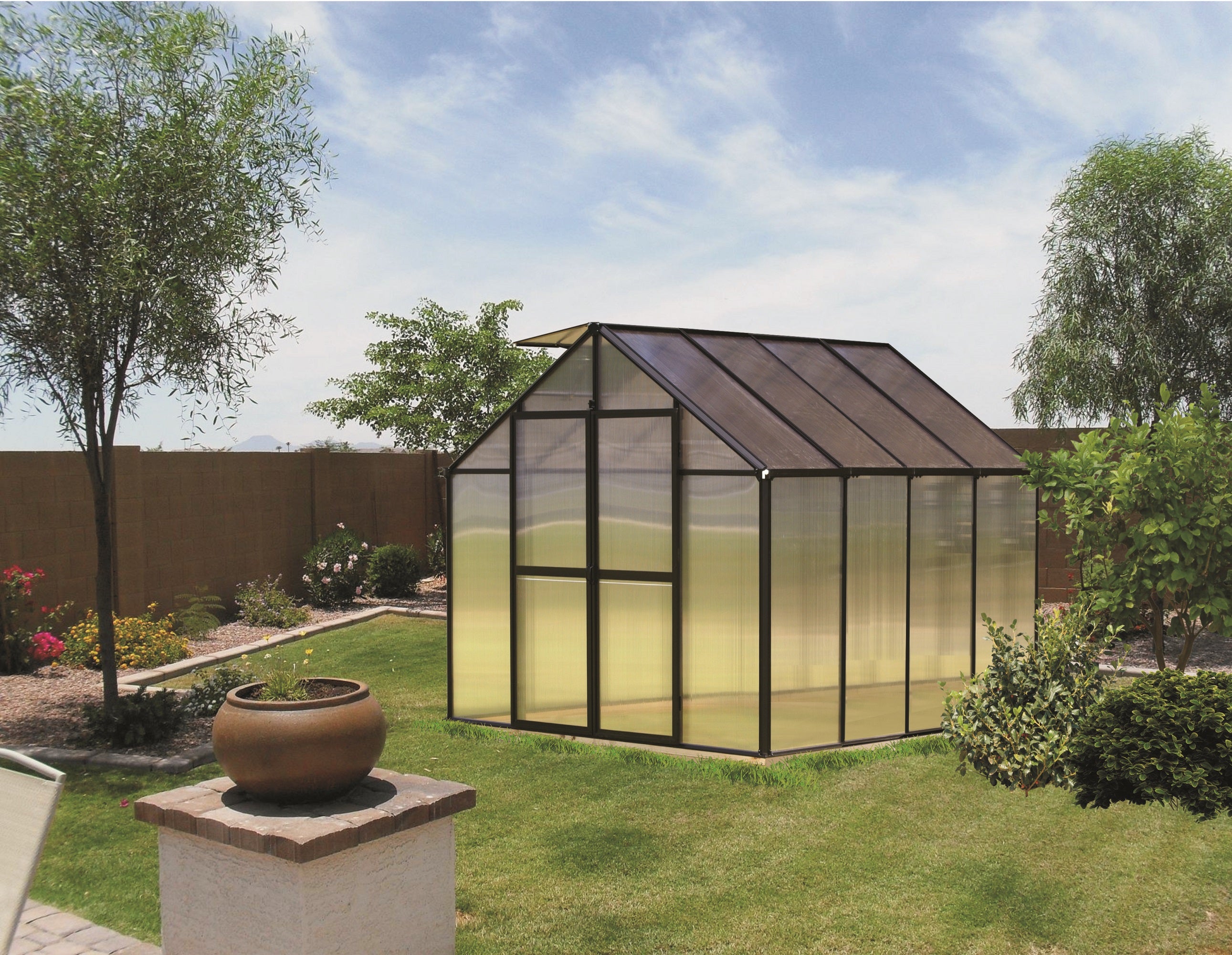MONT™ 8'x8'x8'.ft Black Frame Greenhouse