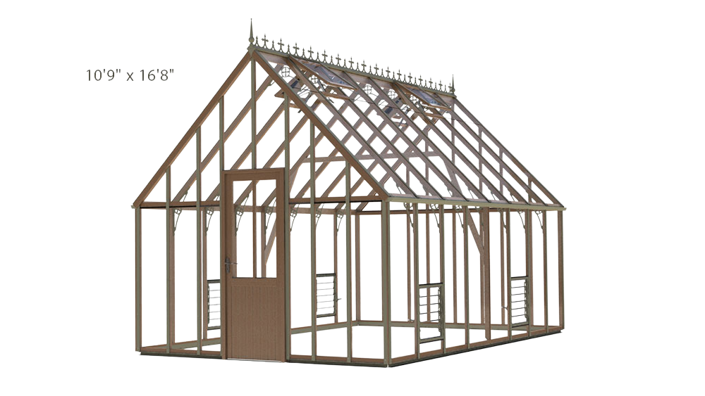 Lancing 10.ft Wide Cedar Premium Greenhouse