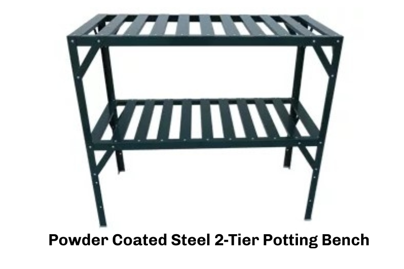 Powder Coated Steel 2-Tier Potting Bench for Grandio