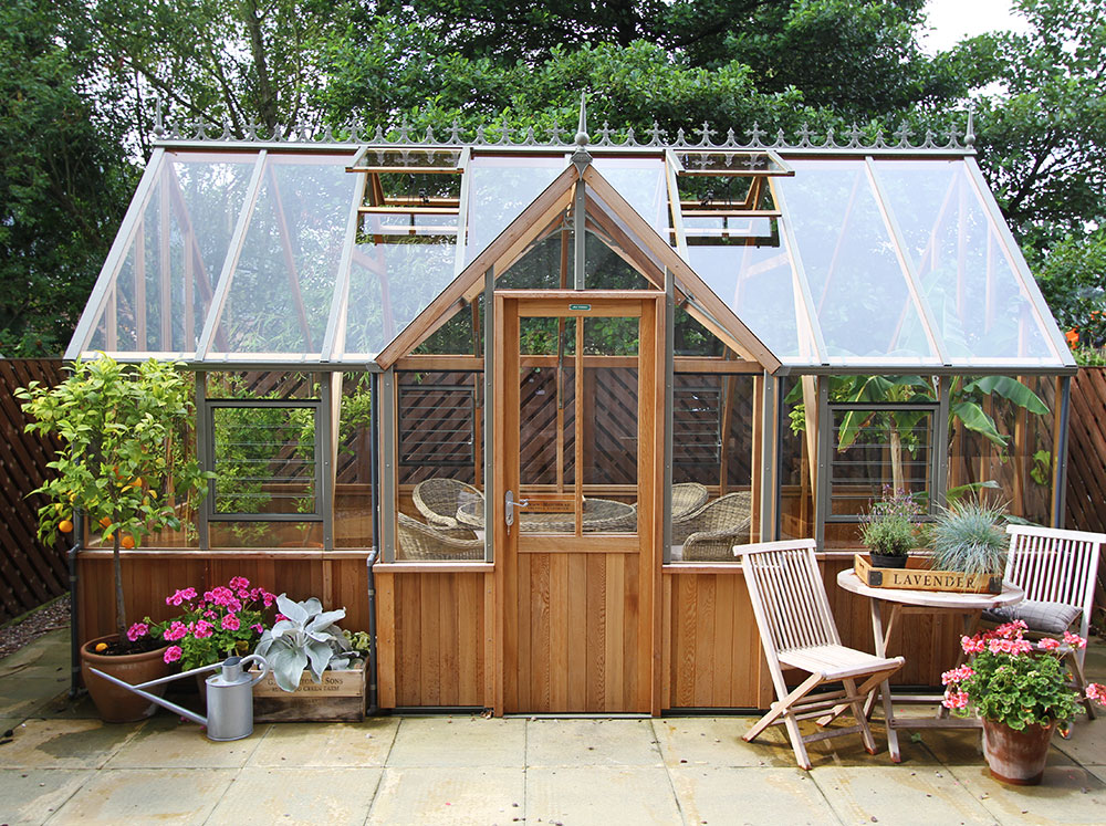 Cambridge 10.ft W T-Shape Cedar Premium Greenhouse