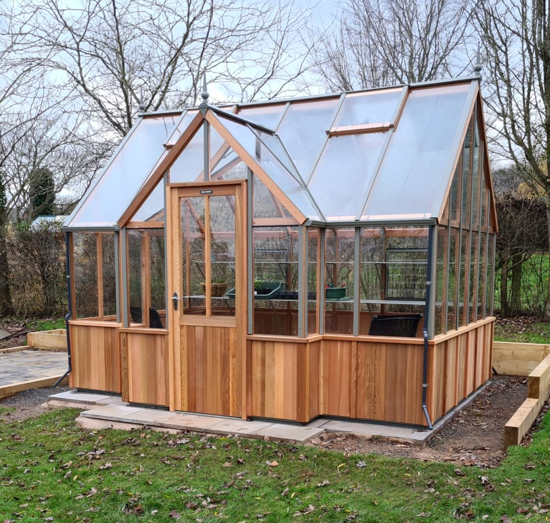 Cambridge 10.ft W T-Shape Cedar Premium Greenhouse