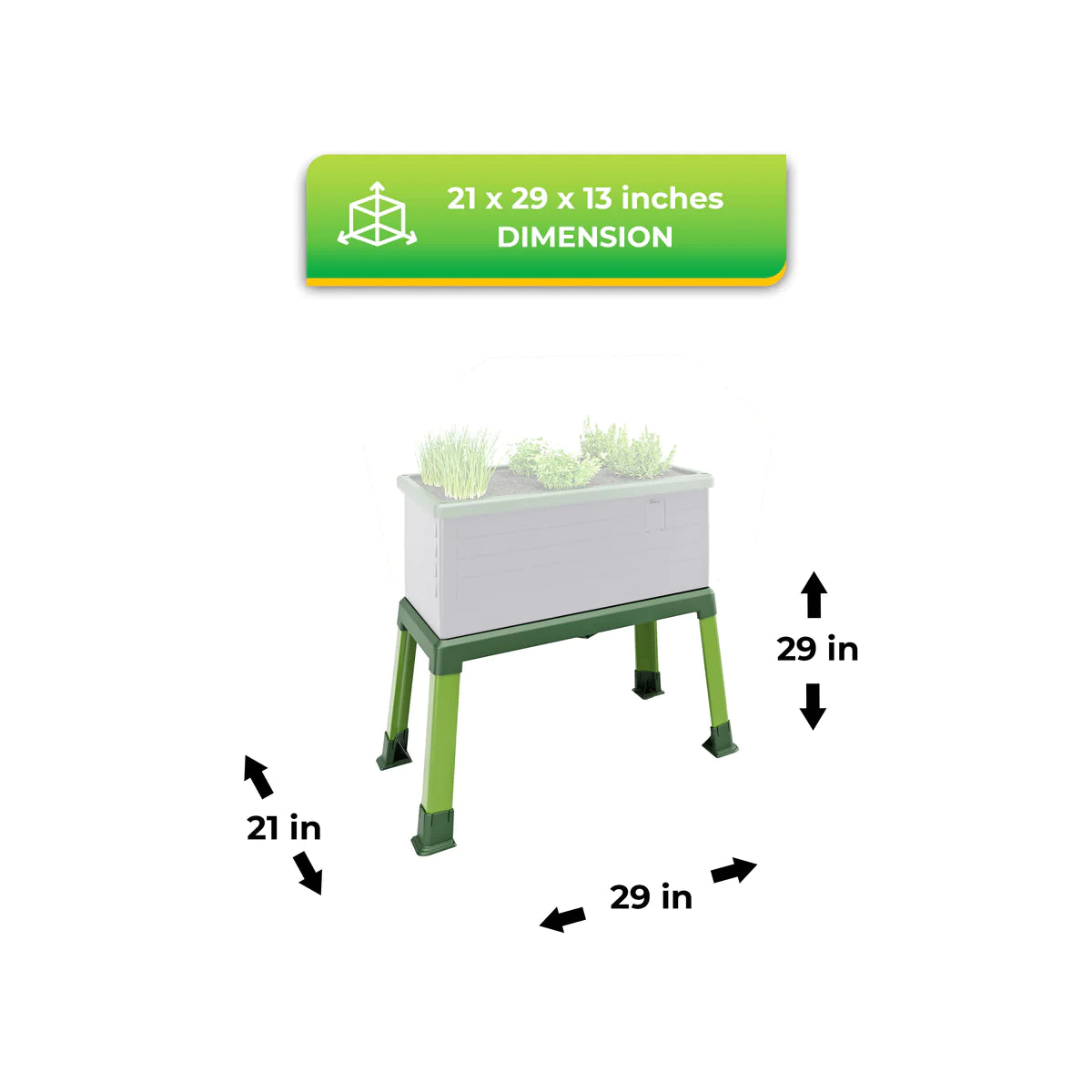 City Jungle Raised Bed Planter Box with Trellis