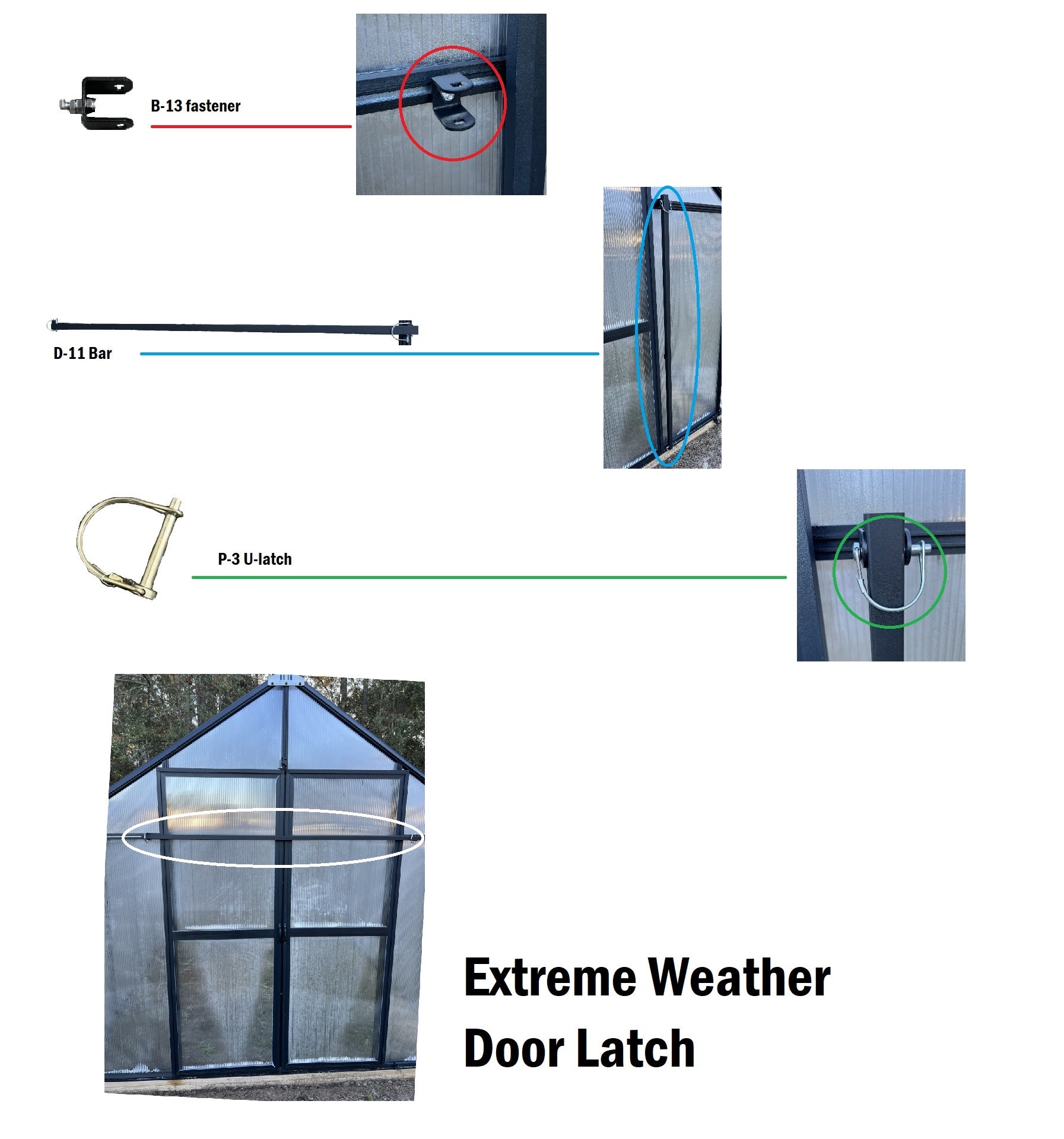 MONT™ 8x8x12.ft  Black Frame Greenhouse