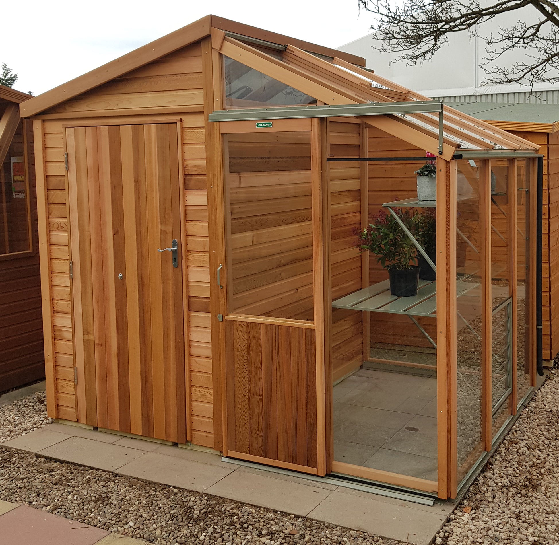 Fusion 11.ft Wide Shed Greenhouse Premium Combo Kit