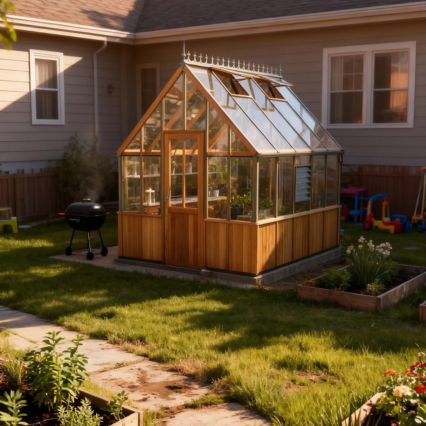 Cheltenham 9.ft Wide Cedar Greenhouse