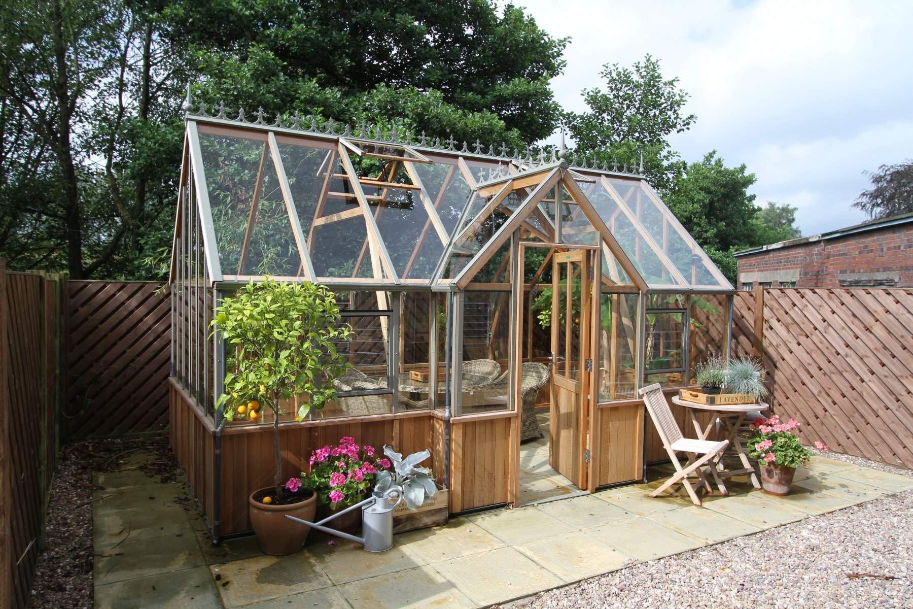 Cambridge 10.ft W T-Shape Cedar Premium Greenhouse