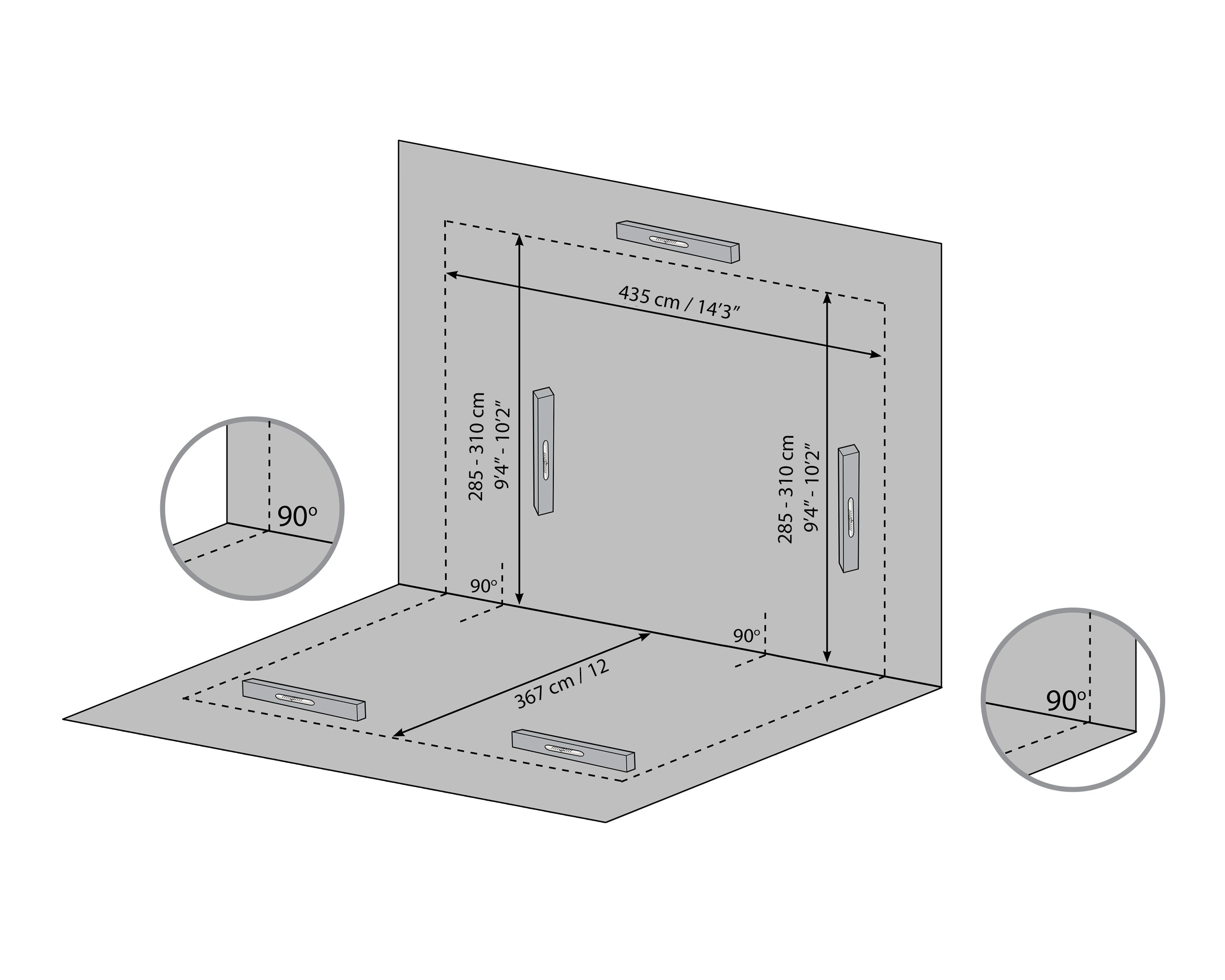 SanRemo 13'x10'x14' Lean to Garden House