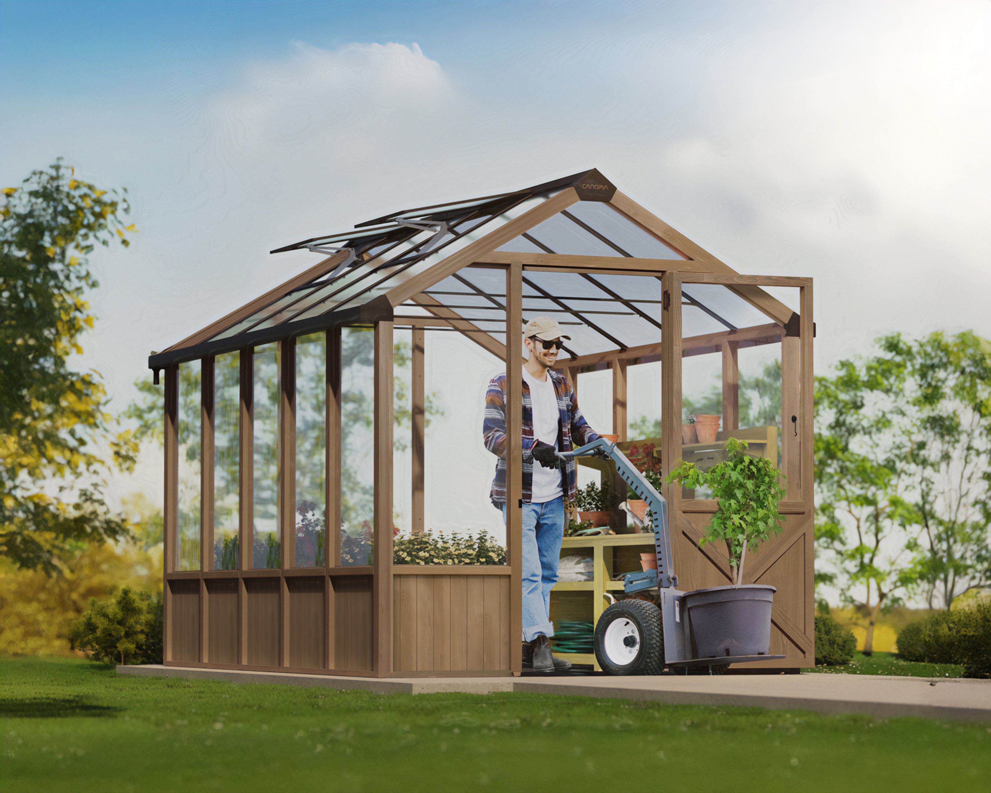 Natura 8x9x12 Cedar Greenhouse