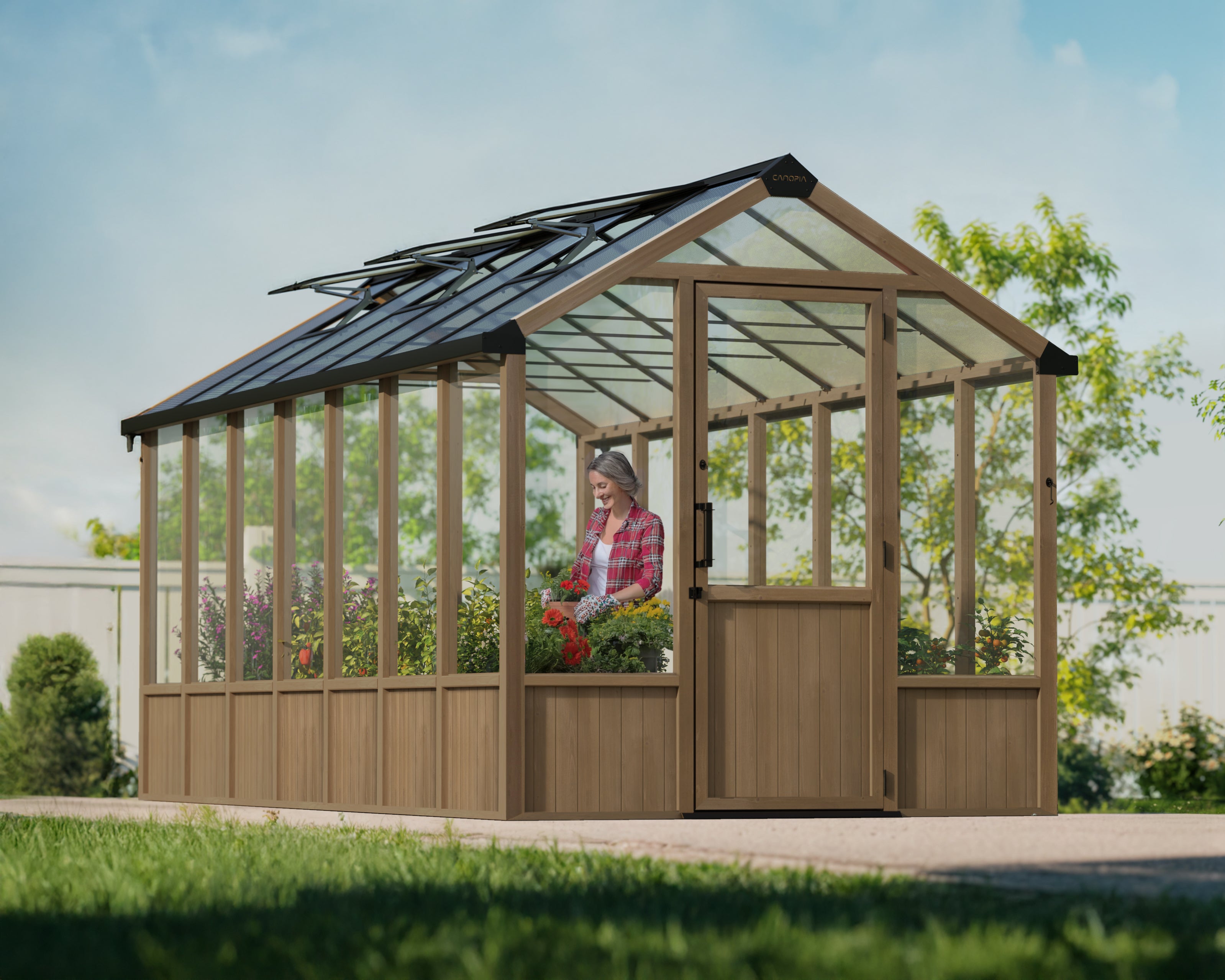 Natura 8x9x17 Cedar Greenhouse