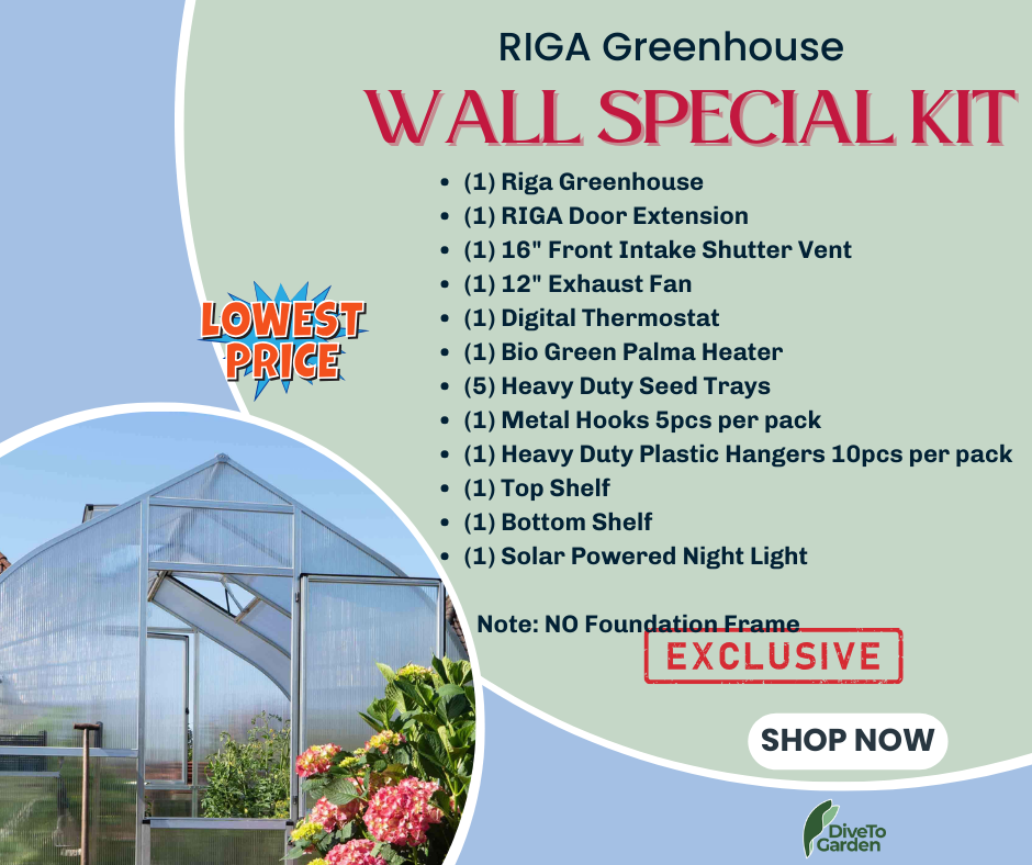 RIGA 3™ 10X7X11 ft Polycarbonate Greenhouse