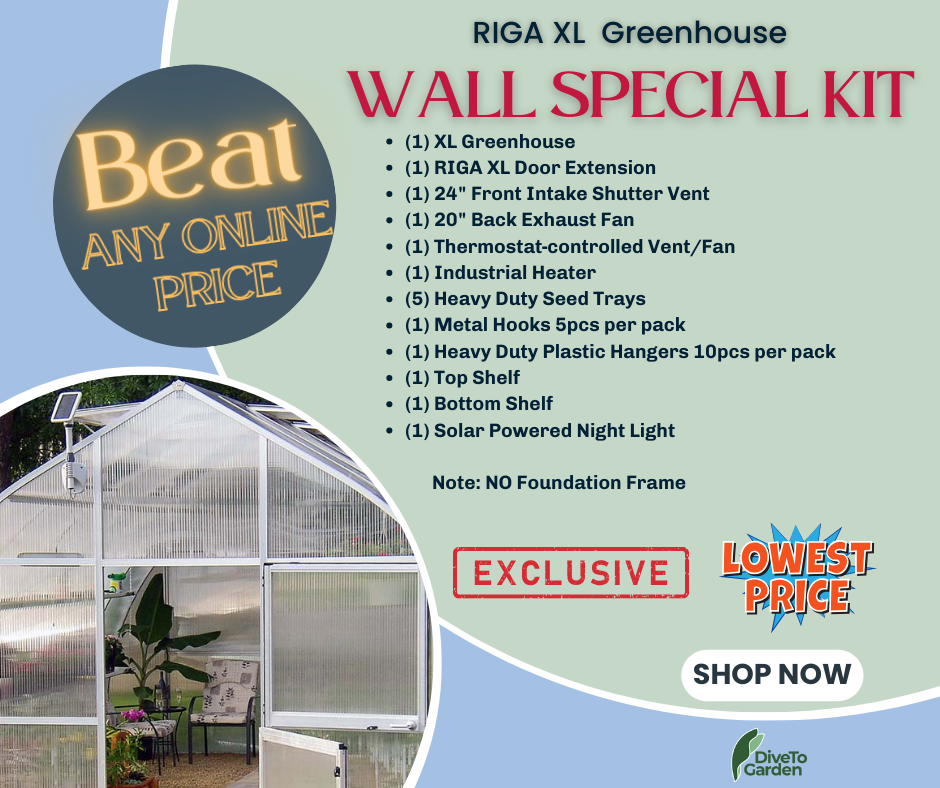 RIGA XL 5™ 14X9X16.ft Greenhouse (Limited Stock)