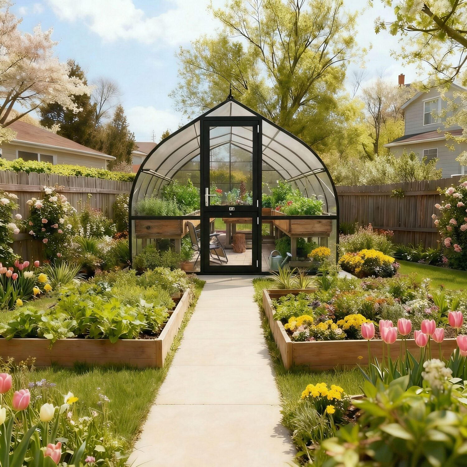 RIGA 5™ Black 10X7X18.ft Greenhouse