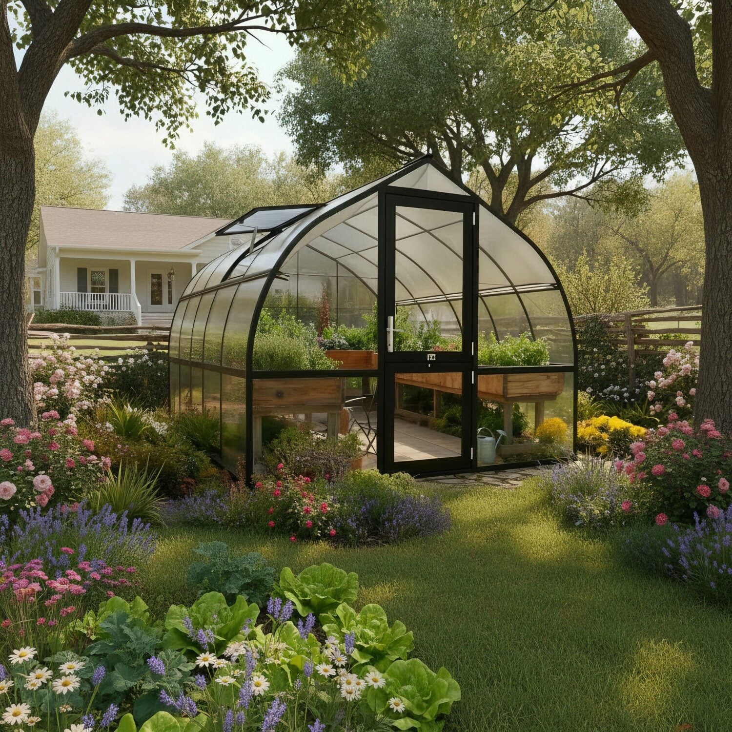 RIGA 5™ Black 10X7X18.ft Greenhouse