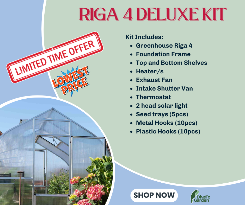 RIGA 4™ 10X7X14.ft Strong Poly Greenhouse