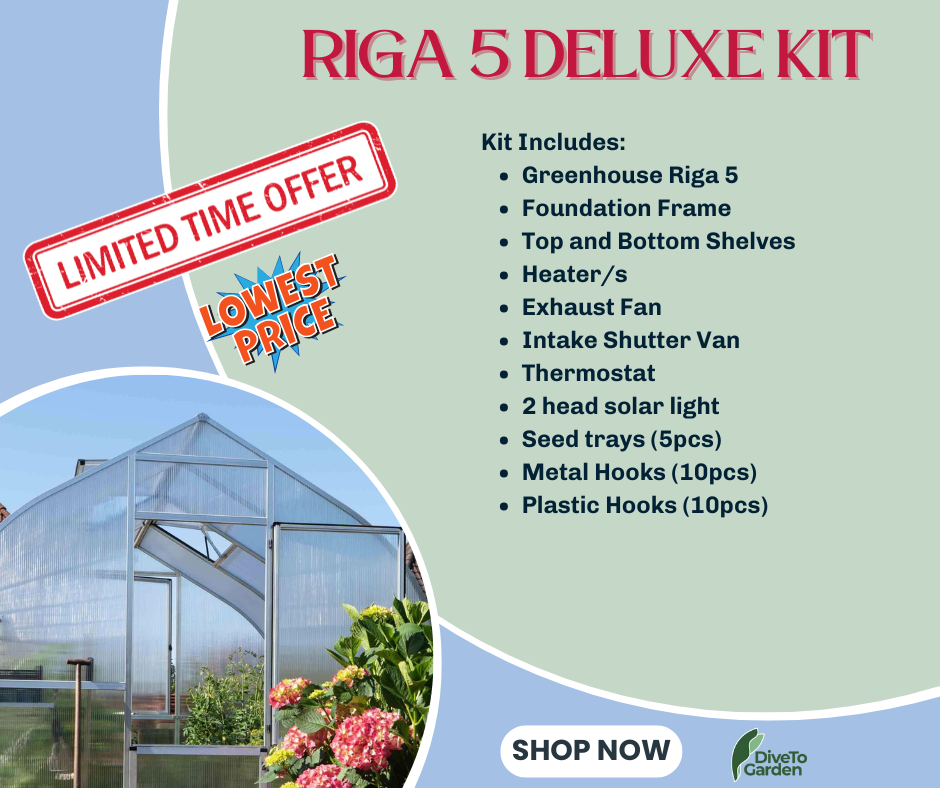 RIGA 5™ 10X7X18.ft Heavy Duty Greenhouse