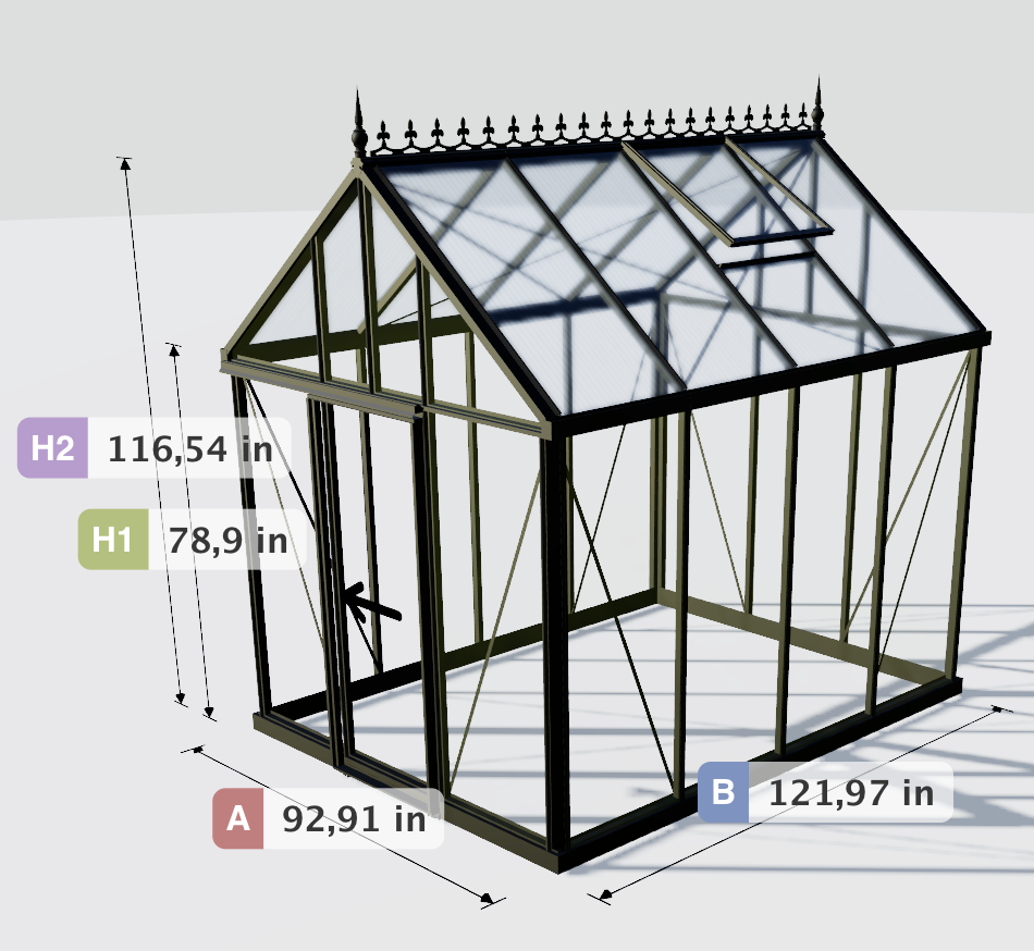 Junior Victorian™ 8X8X10.ft VI23 Greenhouse
