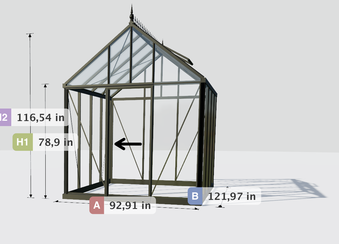 Junior Victorian™ 8X8X10.ft VI23 Greenhouse