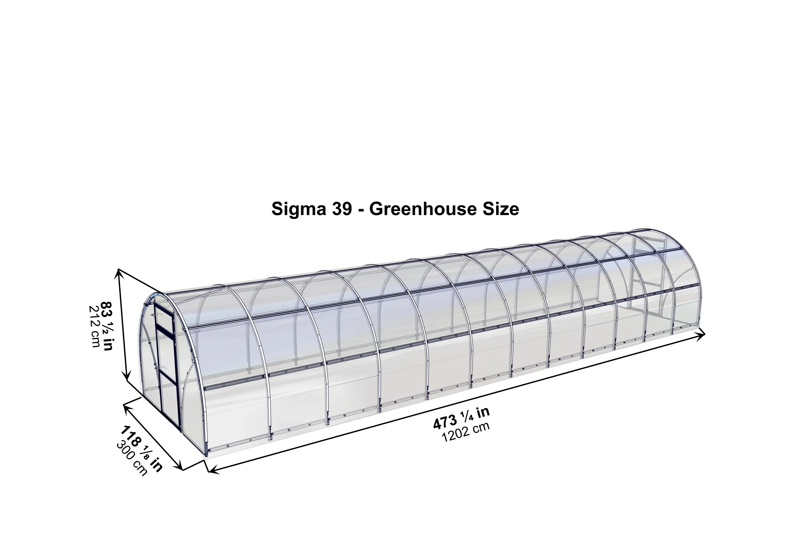 Sigma 39 10x7x39.ft Greenhouse (Gen 3)