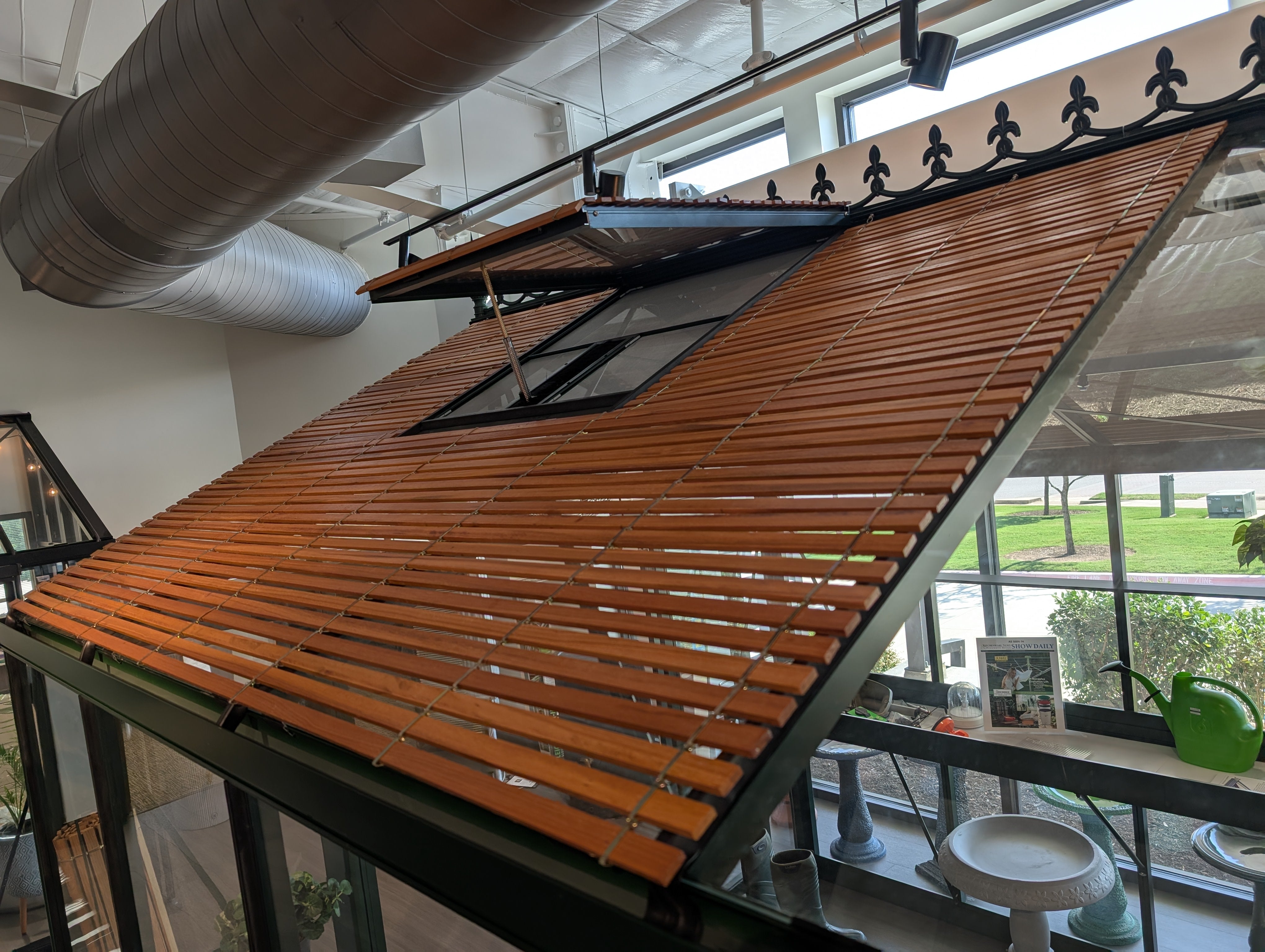 Wooden Roof Shades for Janssens Greenhouses