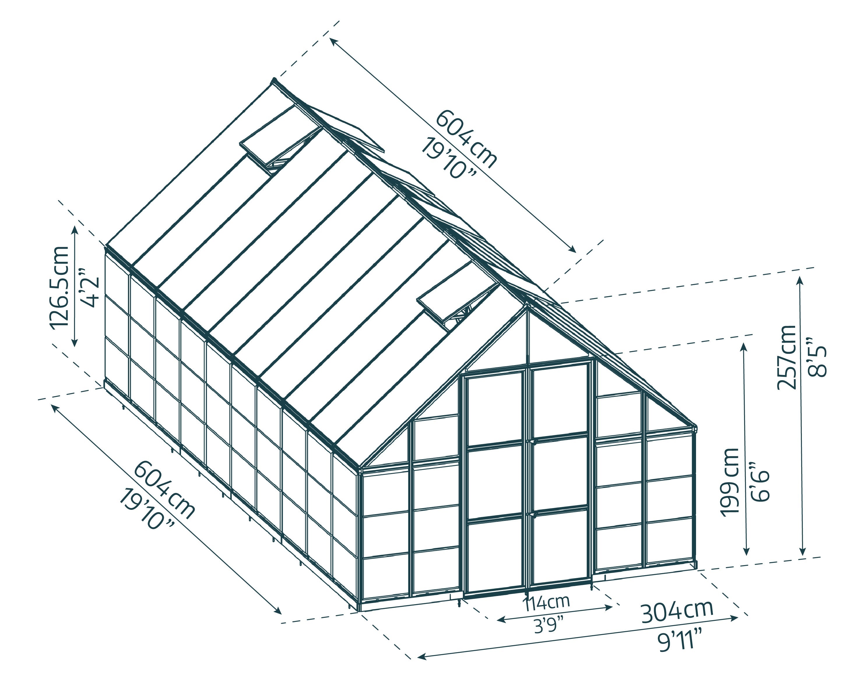 Balance Greenhouse - Balance™ 10x8x20.ft Clear Wall Greenhouse