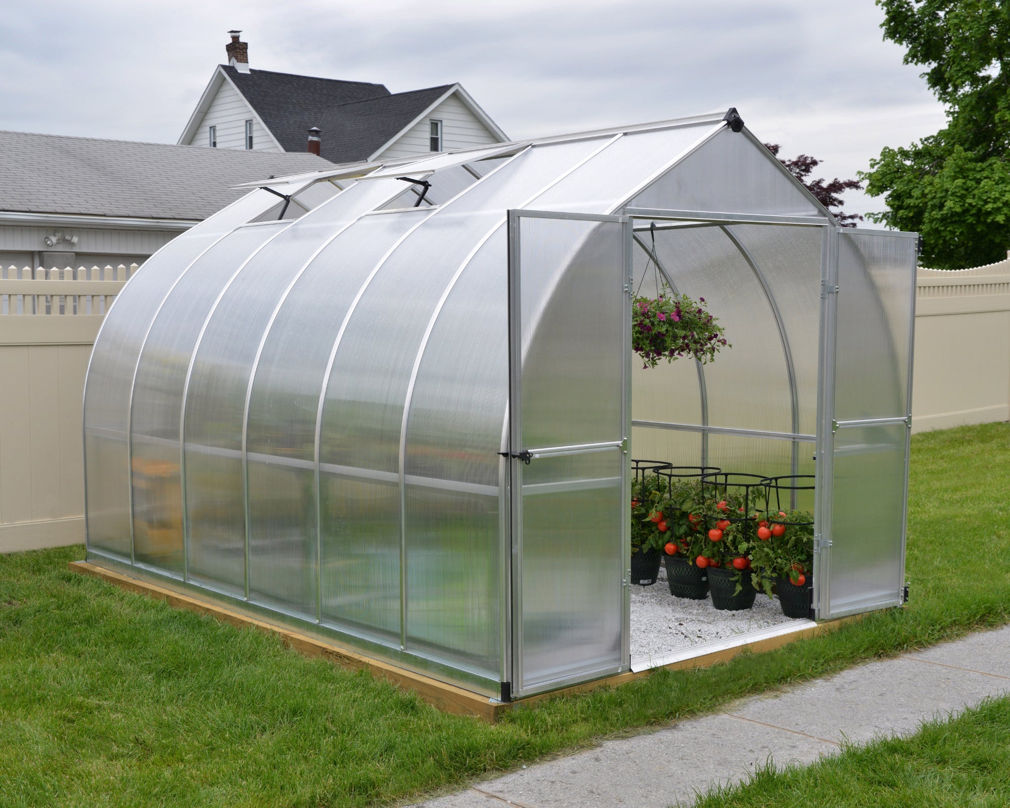 Bella Greenhouse - Bella™ 8x8x12.ft Twin Wall Greenhouse