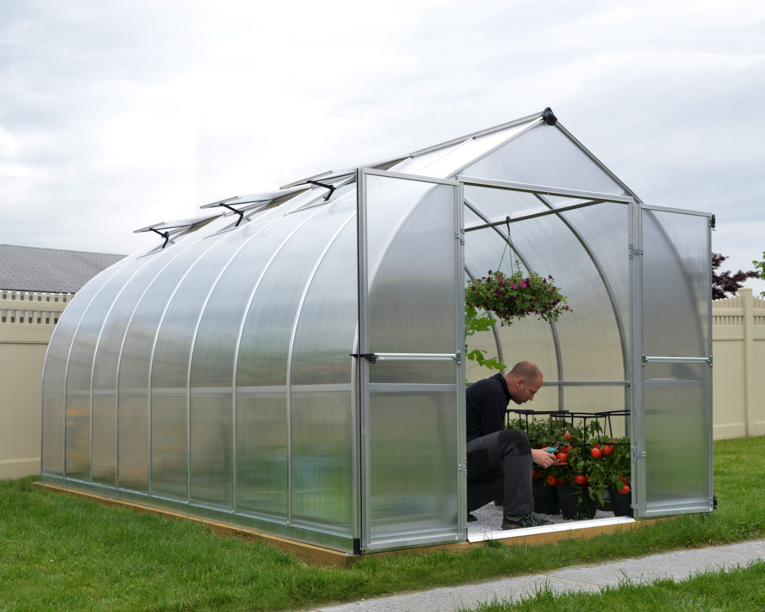 Bella Greenhouse - Bella™ 8x8x16.ft Twin Wall Greenhouse