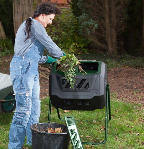Composter - Exaco Mr. Spin® Dual Compartment Compost Tumbler