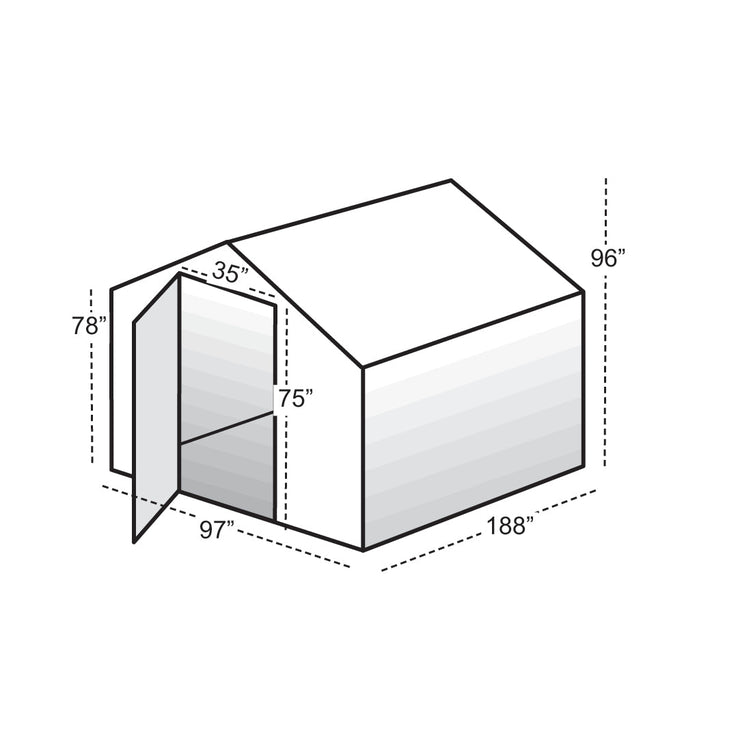 Garden Master Greenhouse - Garden Master™  8x8x16.ft Heat Efficient Greenhouse