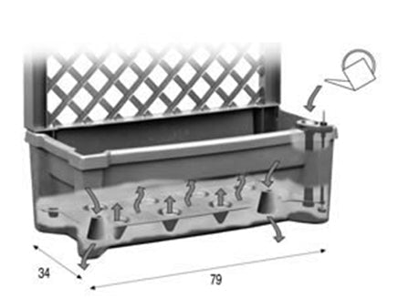 Garden Planter - Calypso™ Planter With Trellis And Water Reservoir
