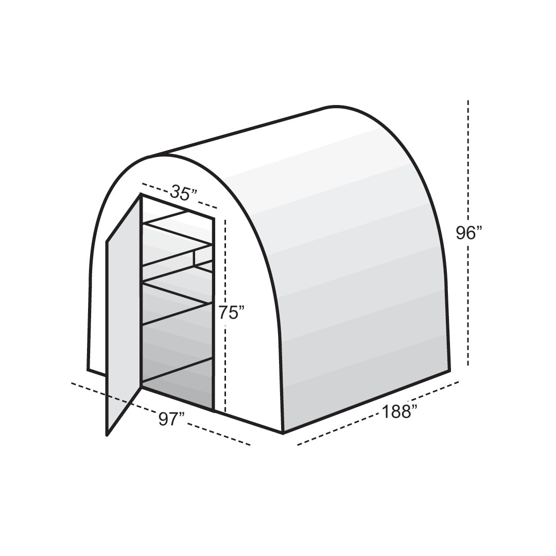 Gardener's Oasis Greenhouse - Gardener's Oasis™  8x8x16.ft Heat Efficient Greenhouse