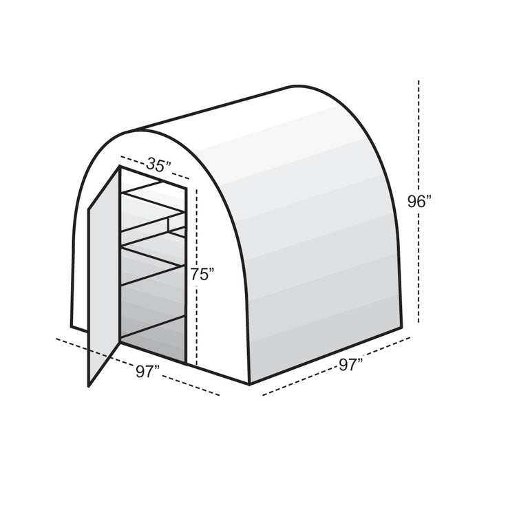 Gardener's Oasis Greenhouse - Gardener's Oasis™ 8x8x8.ft Heat Efficient Greenhouse