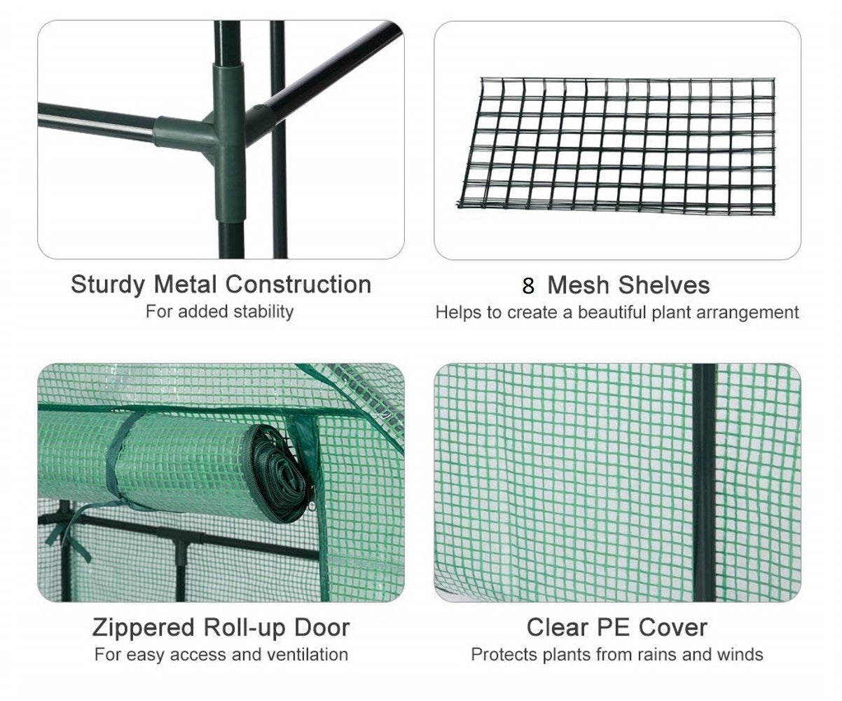 Genesis Greenhouse - Genesis™ 5X6X2.ft Portable Walk In Greenhouse With Heavy Duty Opaqua Cover