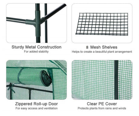 Genesis Greenhouse - Genesis™ 5X6X2.ft Portable Walk In Greenhouse With Heavy Duty Opaqua Cover