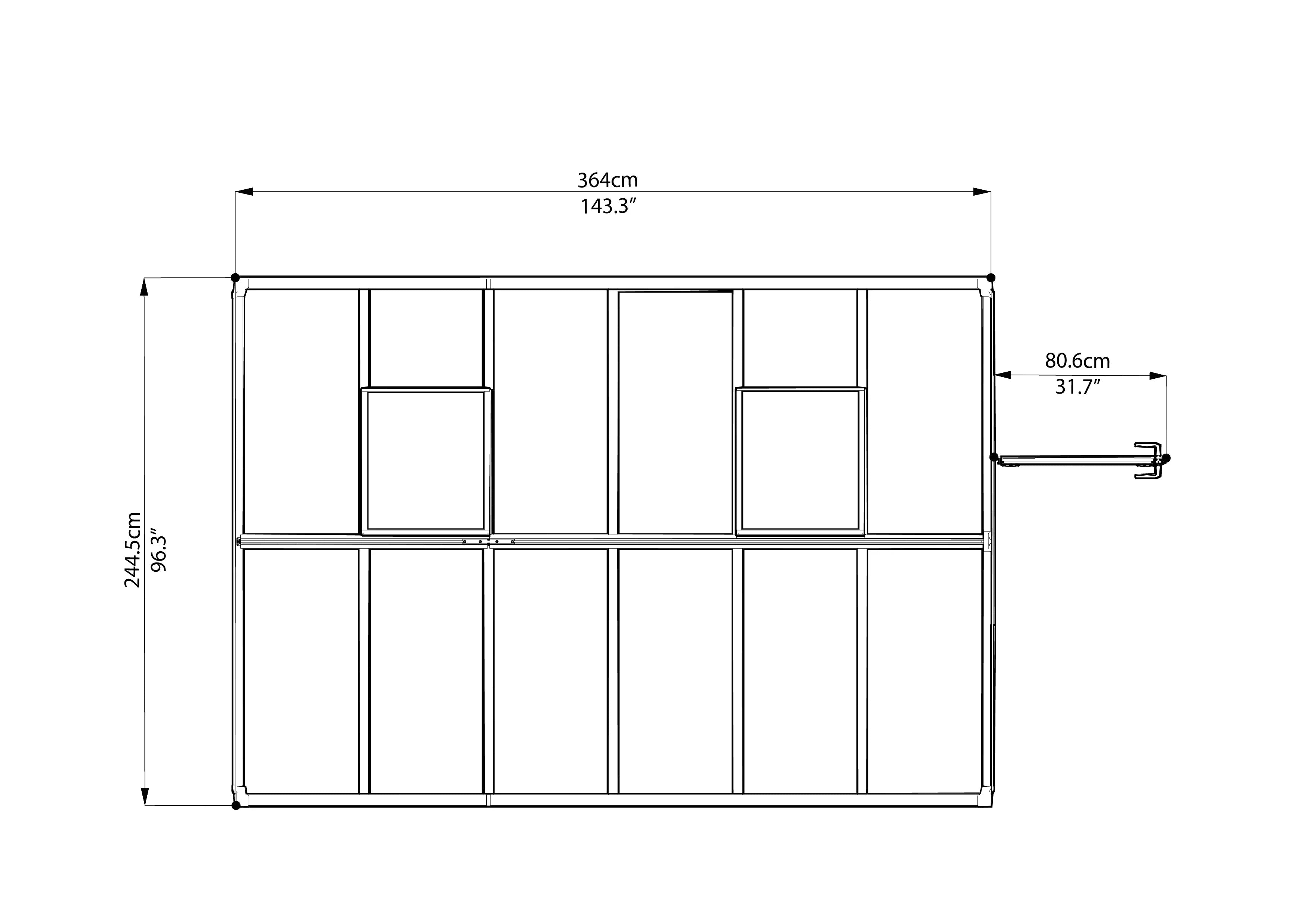 Glory Greenhouse - Glory™ 8x8x12.ft Twin Wall Greenhouse