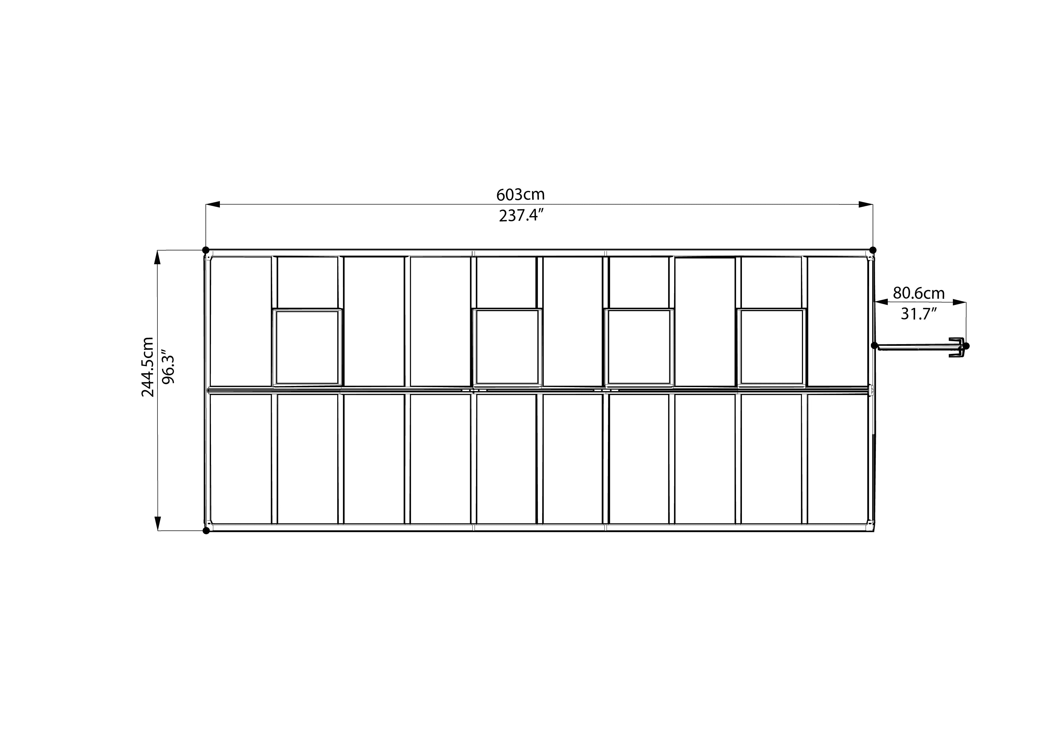 Glory Greenhouse - Glory™ 8x8x20.ft Twin Wall Greenhouse