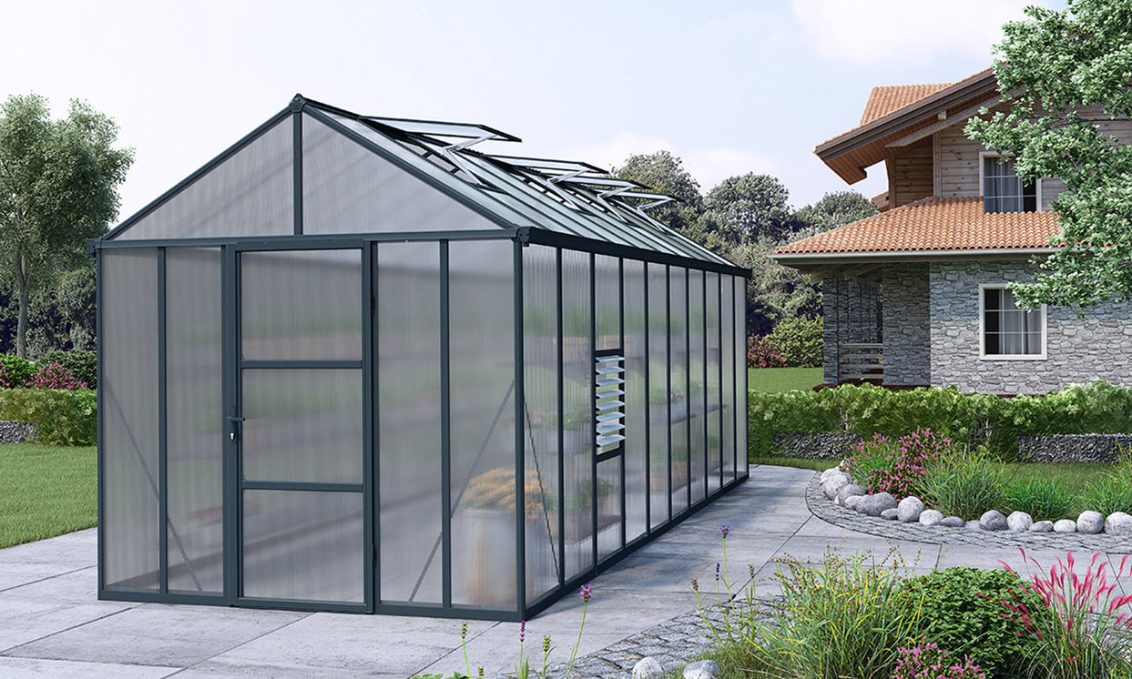 Glory Greenhouse - Glory™ 8x8x20.ft Twin Wall Greenhouse