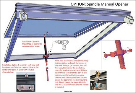 Greenhouse Accessories - Janssens™ GH Additional Roof Window And Accessories