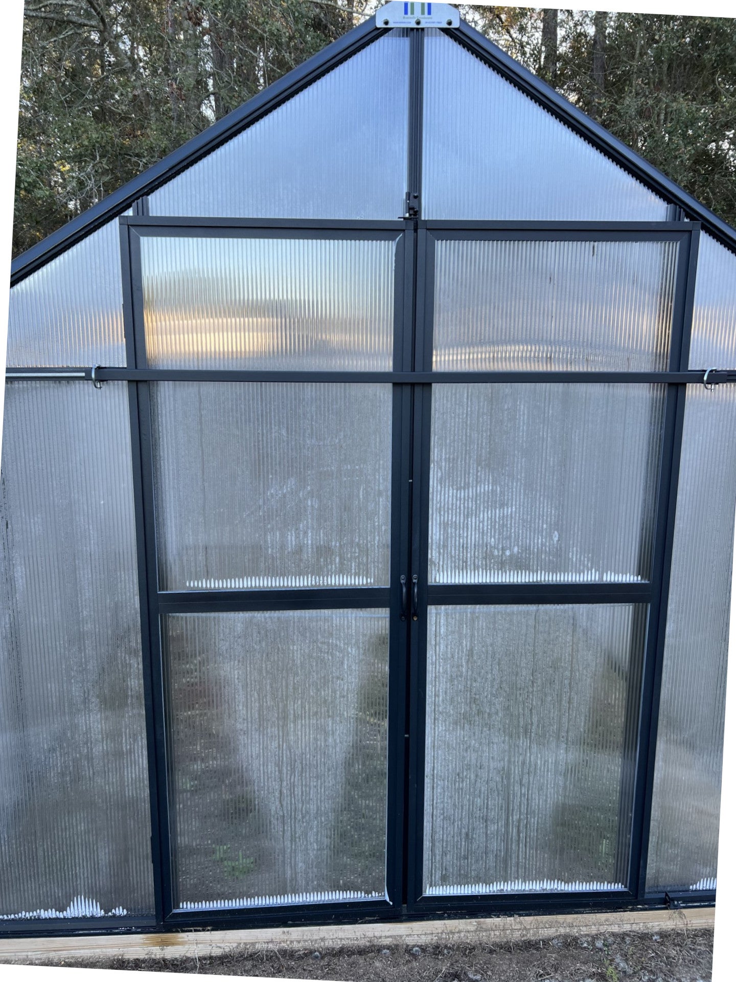 MONT™ 8x8x16.ft Black Frame Greenhouse