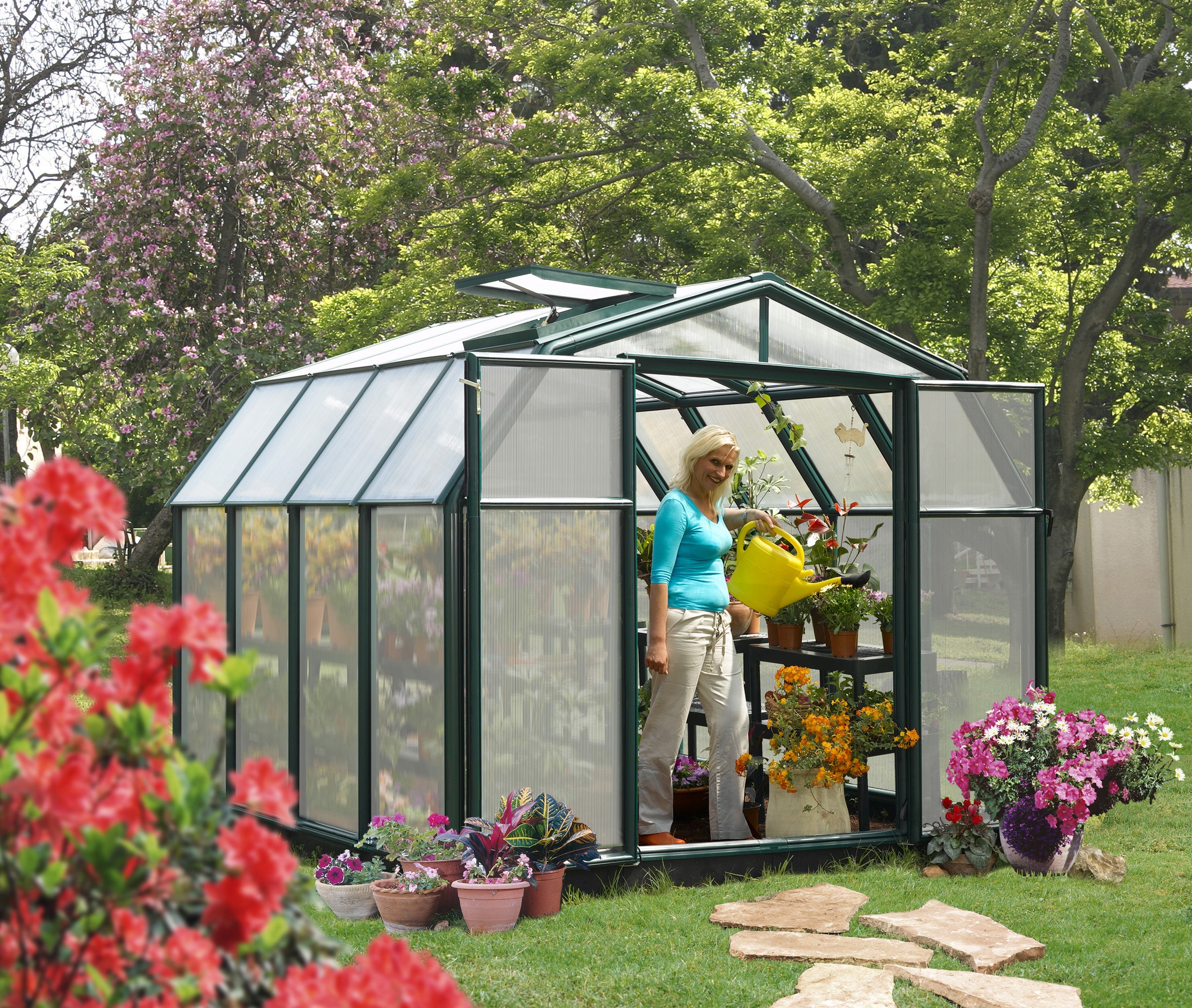 Hobby Gardener Greenhouse - Hobby Gardener 2™  Resin 8x6x8.ft Greenhouse