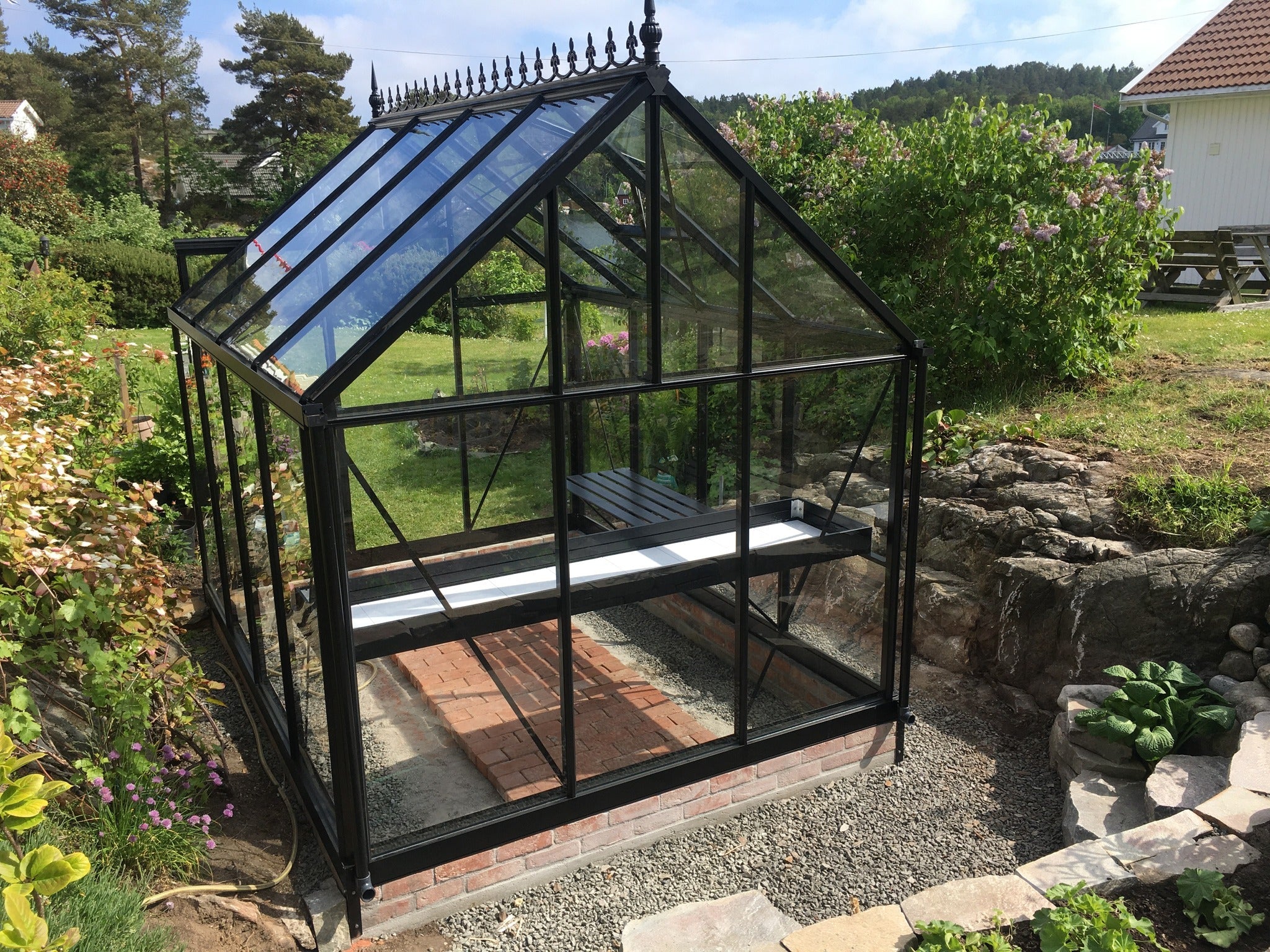 Jr Victorian Greenhouse - Jr Victorian™ 8X8X10.ft VIC 23 Glass Wall Greenhouse