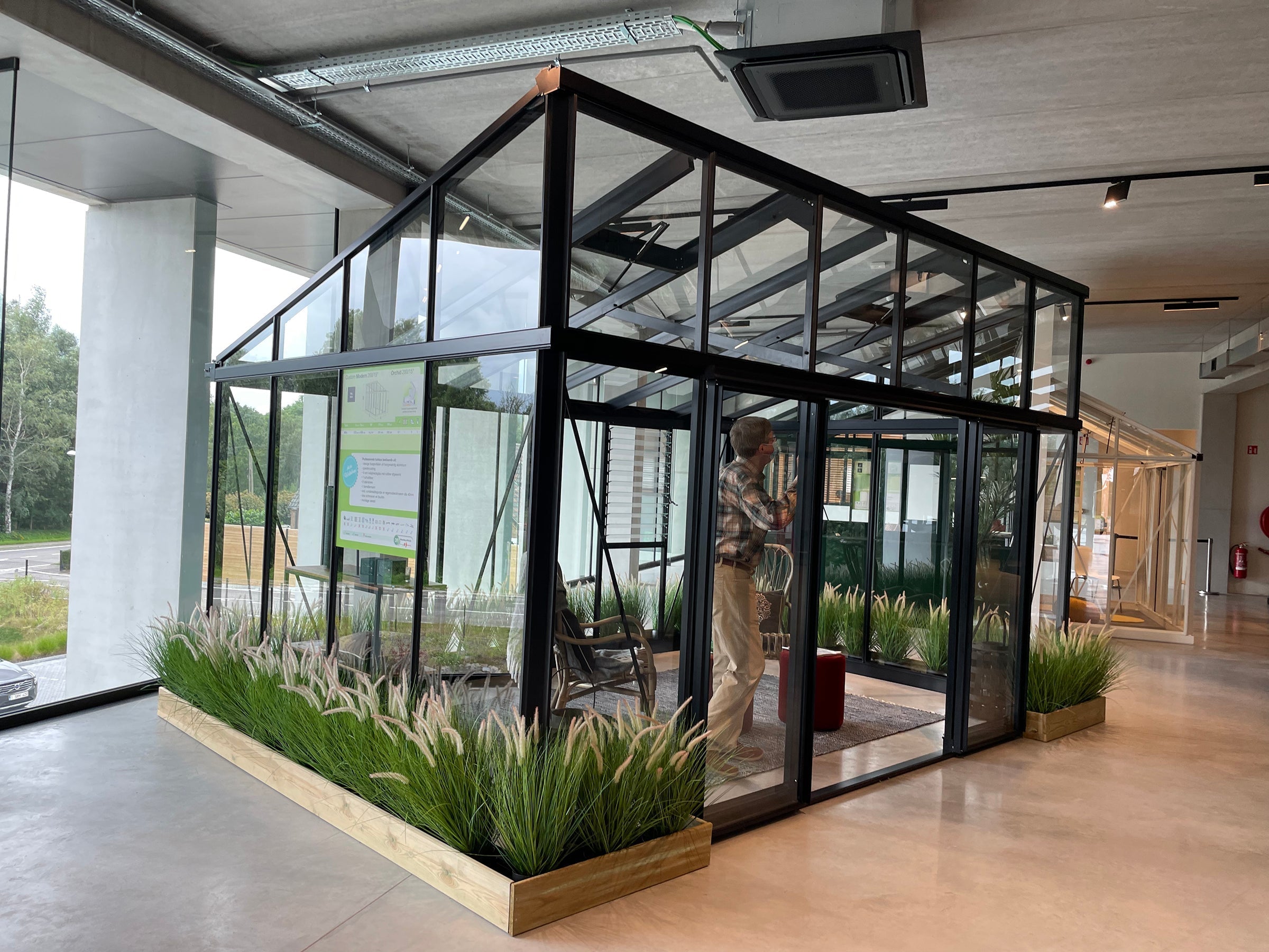 Modern Victorian Greenhouse - Modern™ Victorian 10X9X15.ft M34 Sloping Roof Greenhouse