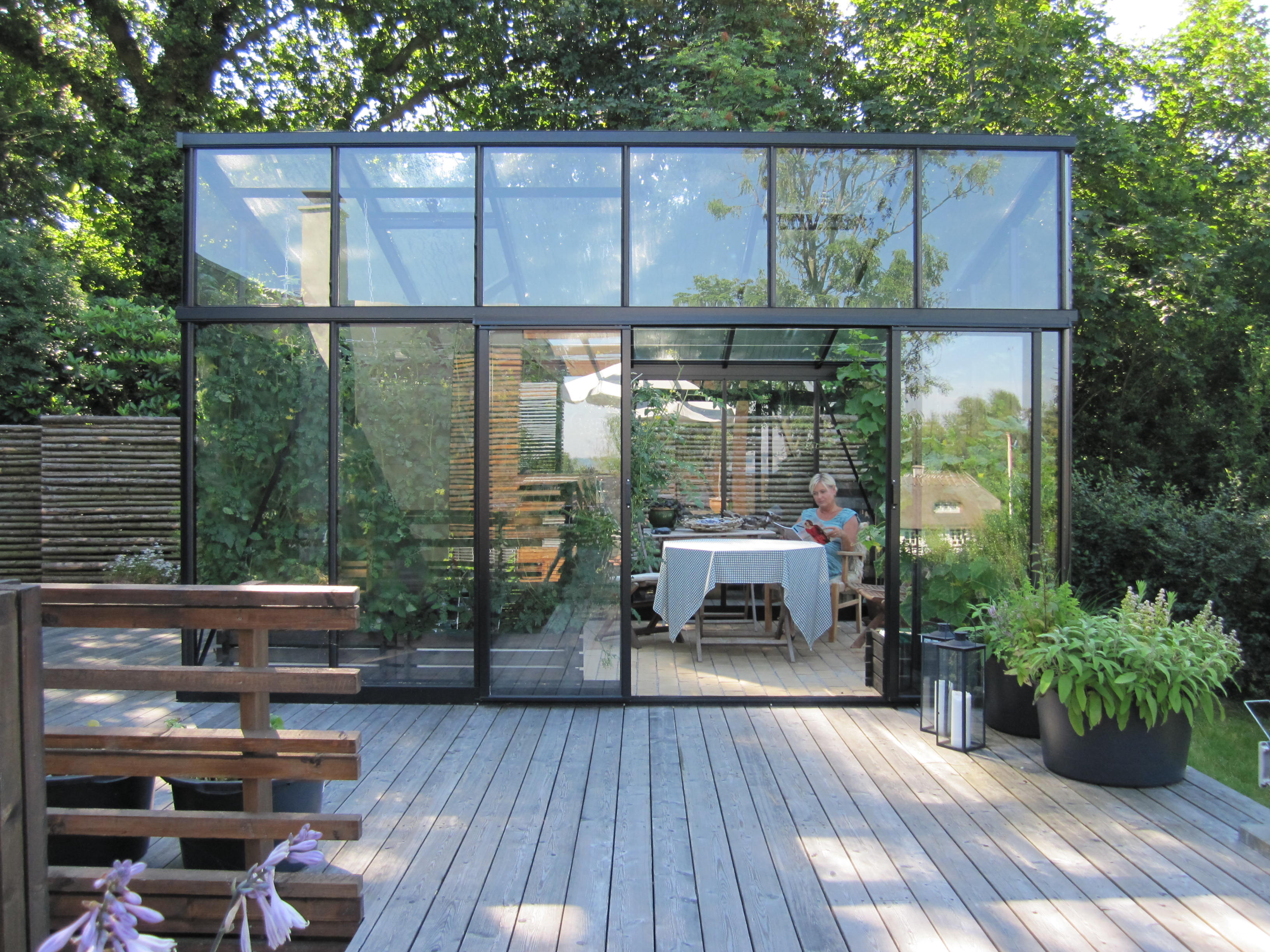 Modern Victorian Greenhouse - Modern™ Victorian 10X9X15.ft M34 Sloping Roof Greenhouse